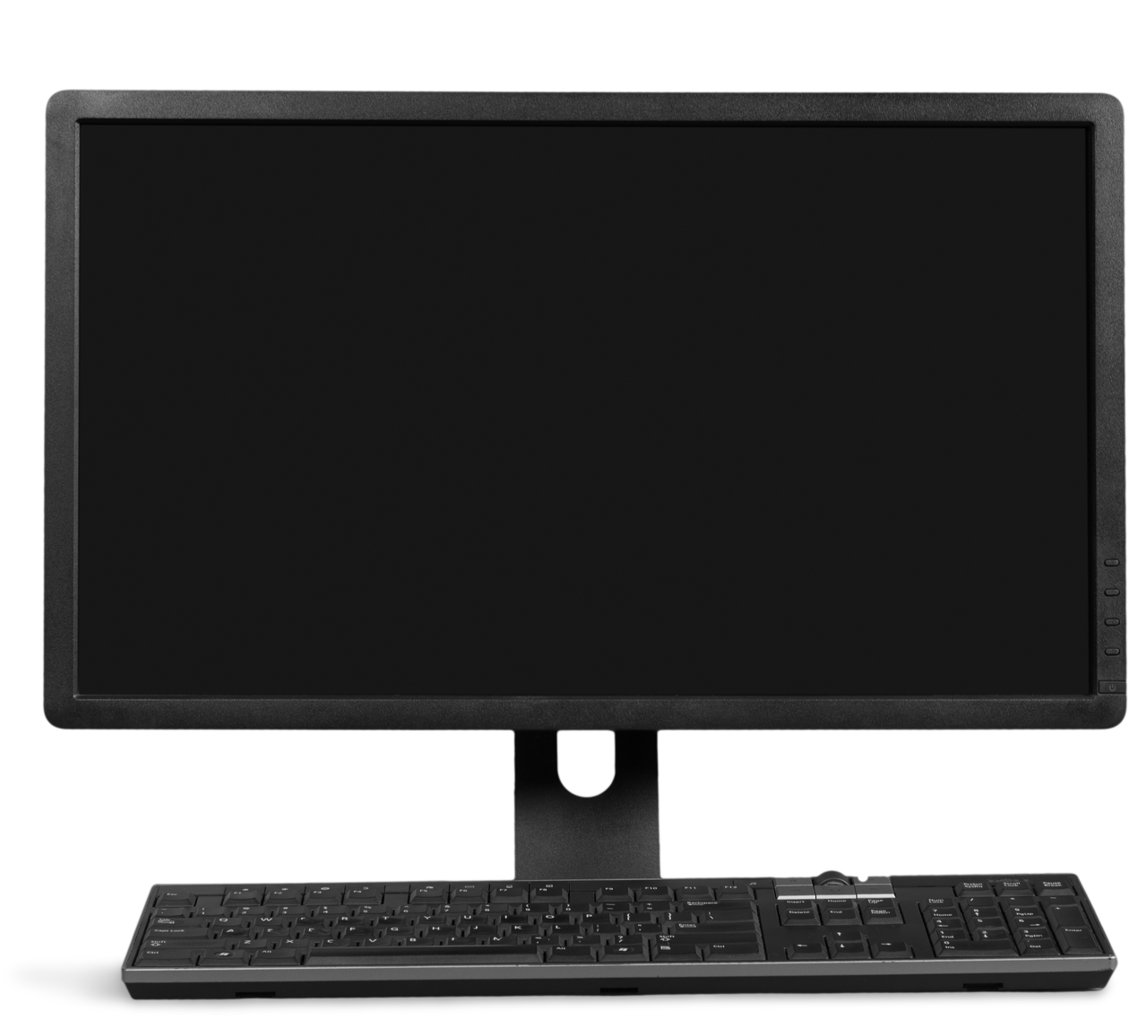 Computer Monitor and Keyboard